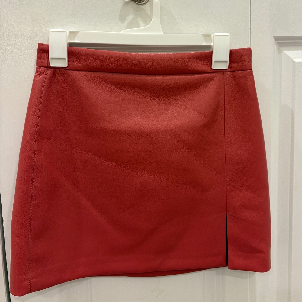 ARITZIA Wilfred Patio High-waisted Vegan Leather Mini Skirt